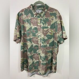 Savage Tacticians Savtac Shirt Extra Large Green Brown Brushstroke Camo Snap